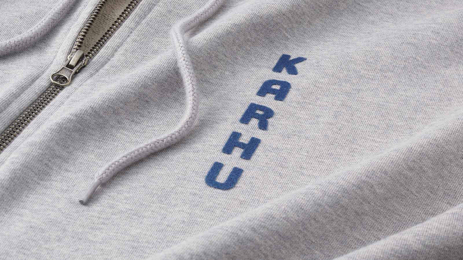 Karhu FULL ZIP HOODIE - HEATHER GREY / TRUE NAVY  KA00177-60TN