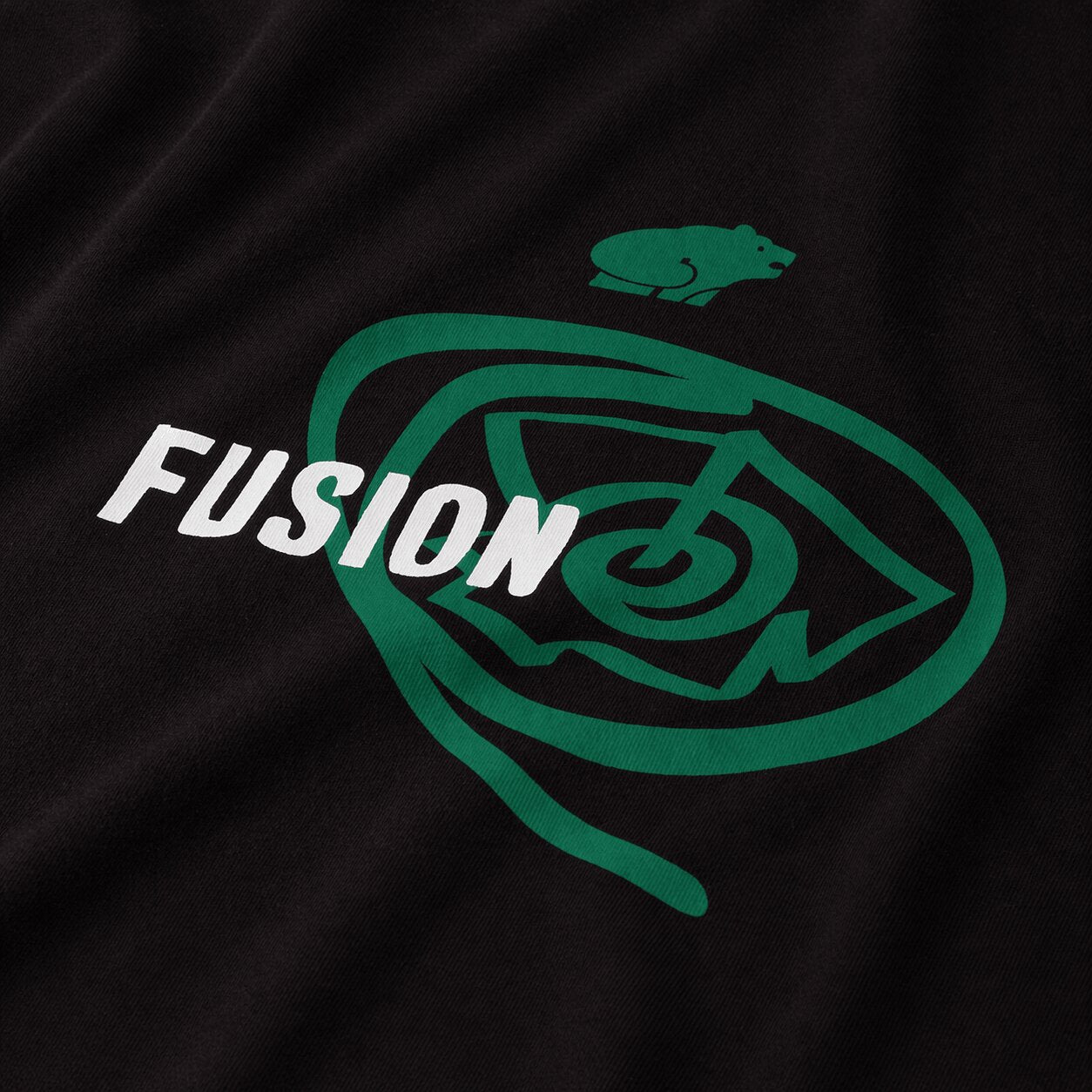 FUSION OG T–SHIRT - BLACK / ULTRAMARINE GREEN
