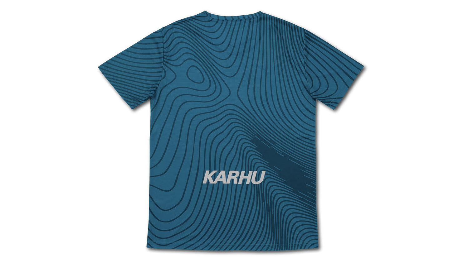 MEN'S RUNNING T–SHIRT - MOROCCAN BLUE / HUMMUS