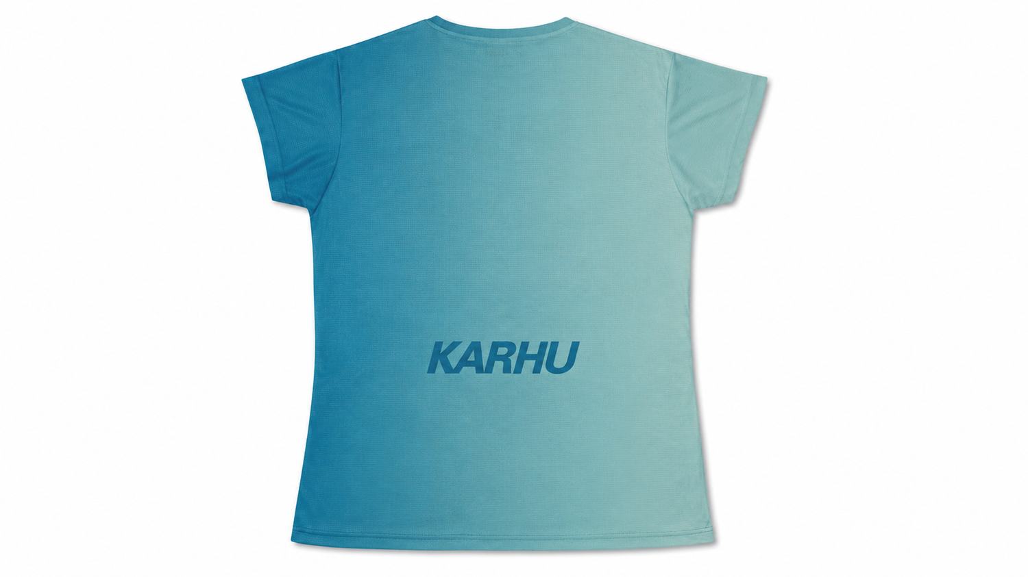 WOMEN'S RUNNING T–SHIRT - GRADIENT / MOROCCAN BLUE