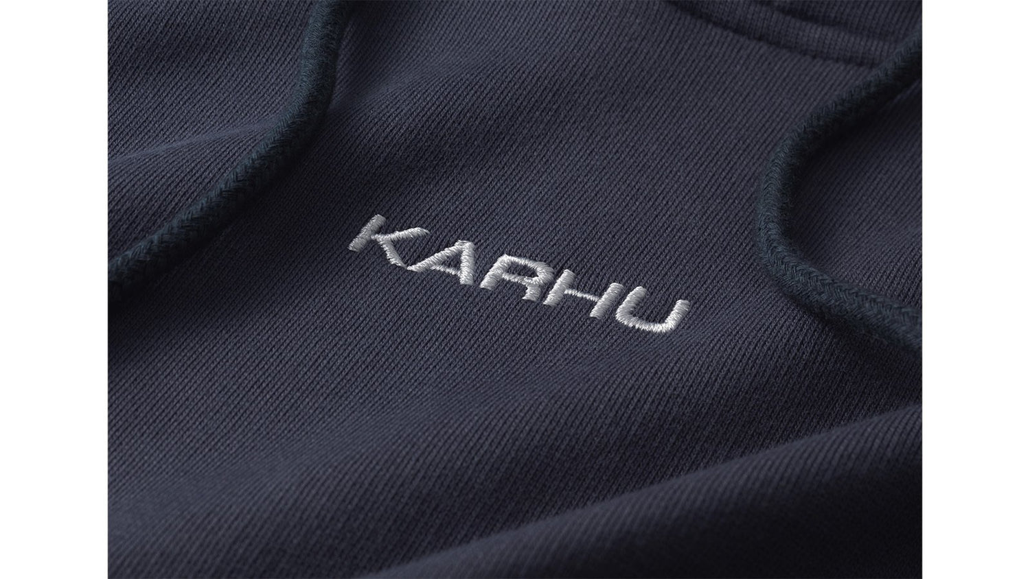 Karhu Logo Hoodie - India Ink Foggy Dew details