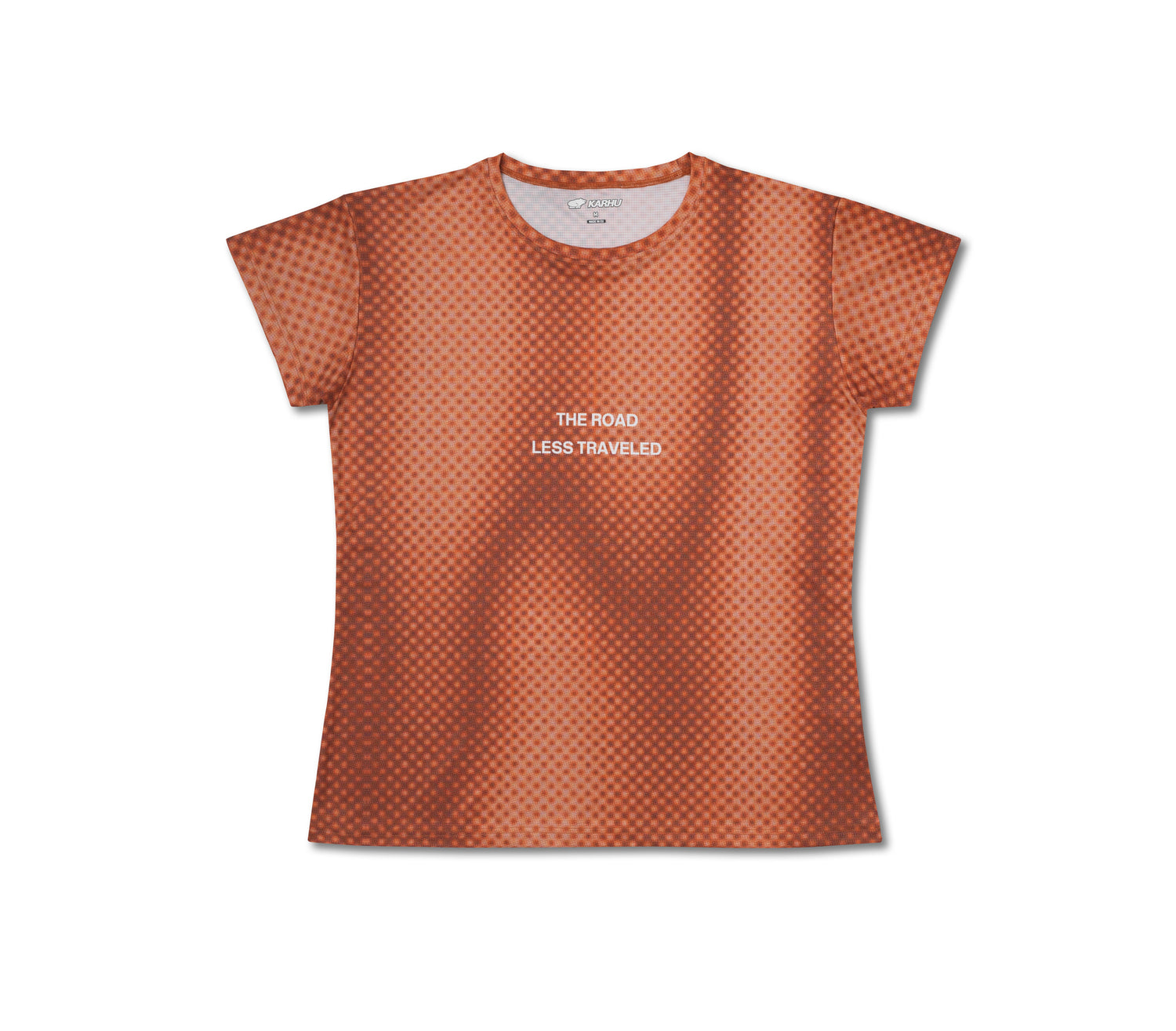 WOMEN'S RUNNING T-SHIRT - ORANGE GRADIENT / WHITE