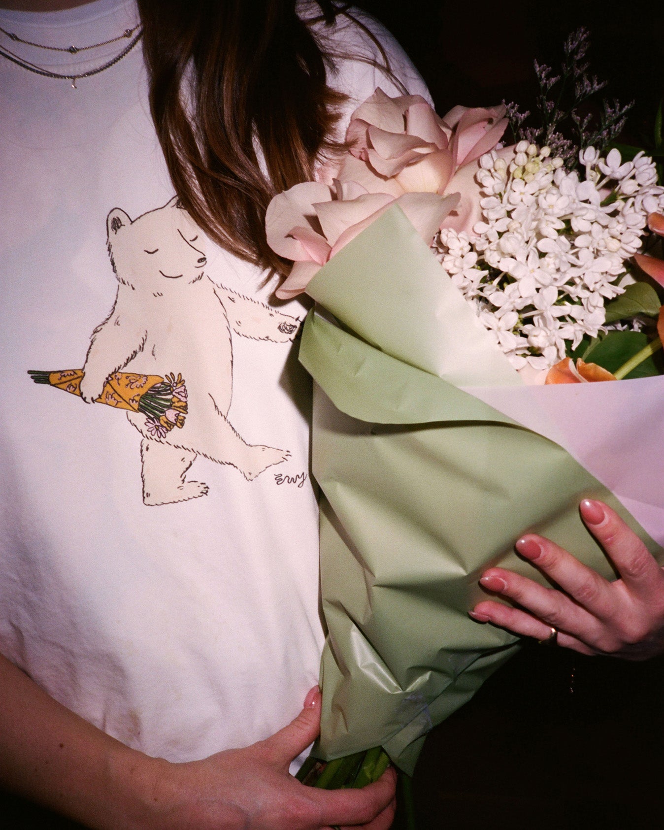 KARHU X EDITH YOUNG T–SHIRT - BRIGHT WHITE / BEIGE
