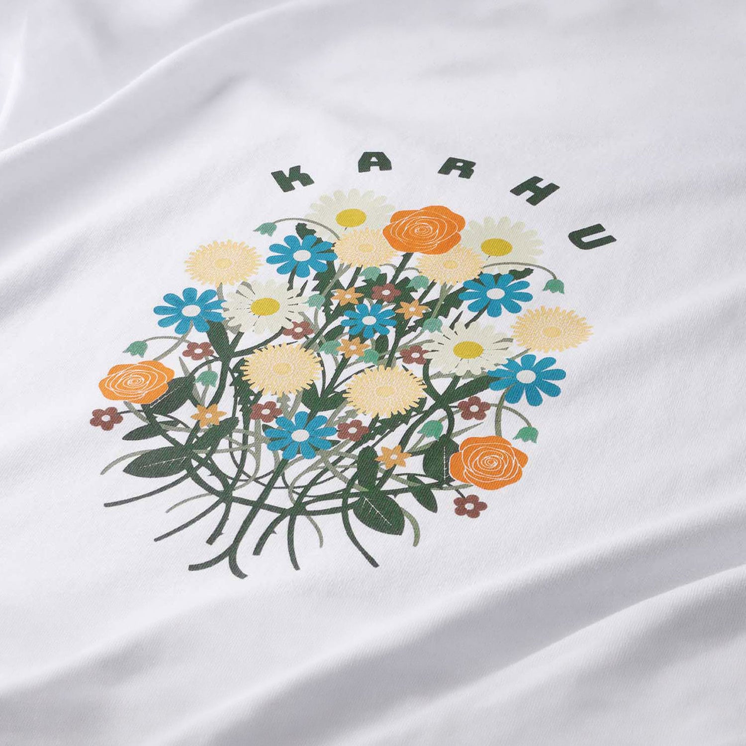 FLOWER BOUQUET T–SHIRT - BRIGHT WHITE / DOUGLAS FIR