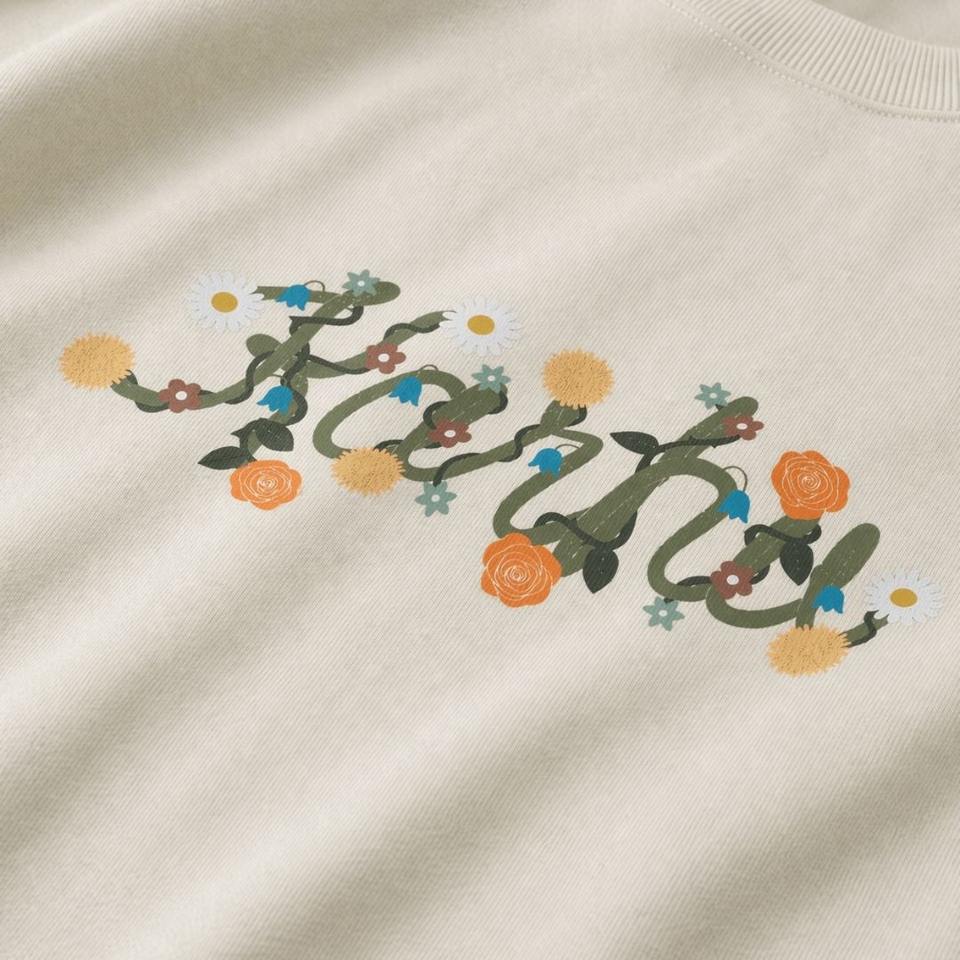 FLOWER LOGO SWEATSHIRT - ICICLE / TEA