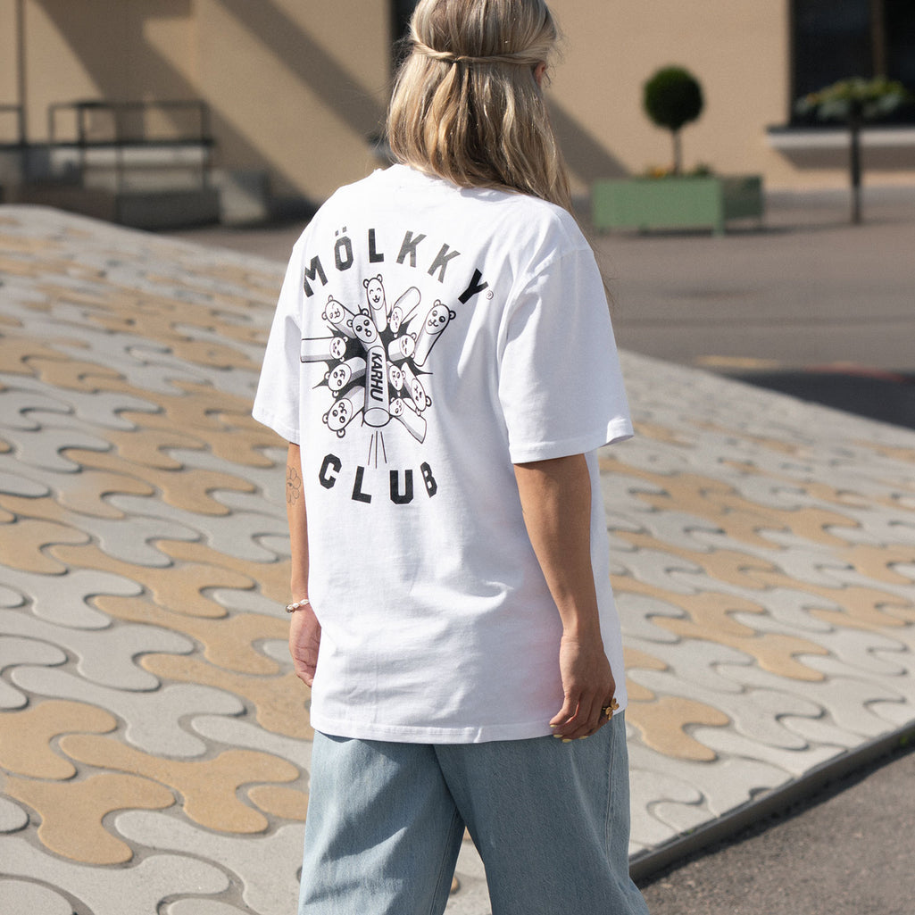 "MÖLKKY" CLUB T–SHIRT - WHITE / BLACK