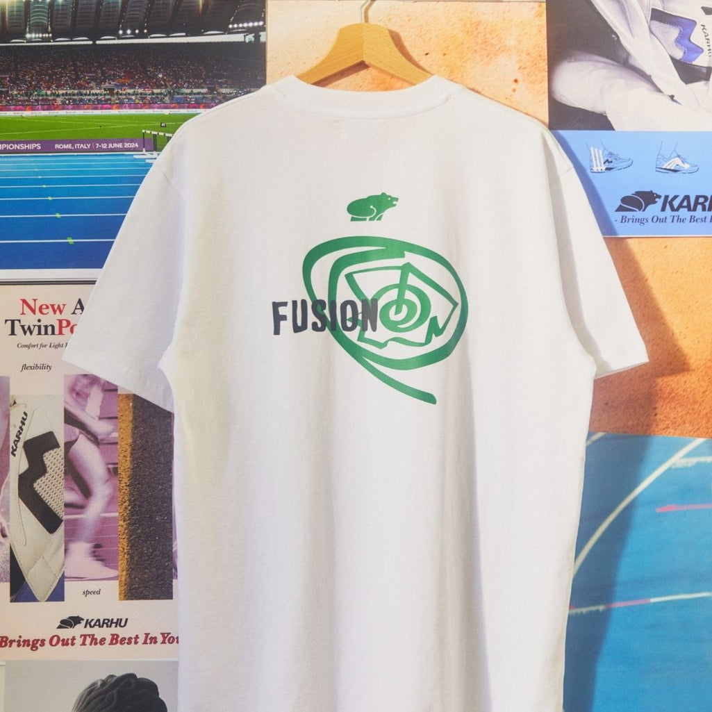 FUSION OG T–SHIRT - WHITE / ULTRAMARINE GREEN