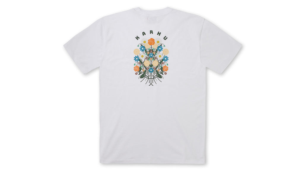 FLOWER BOUQUET T–SHIRT - BRIGHT WHITE / DOUGLAS FIR