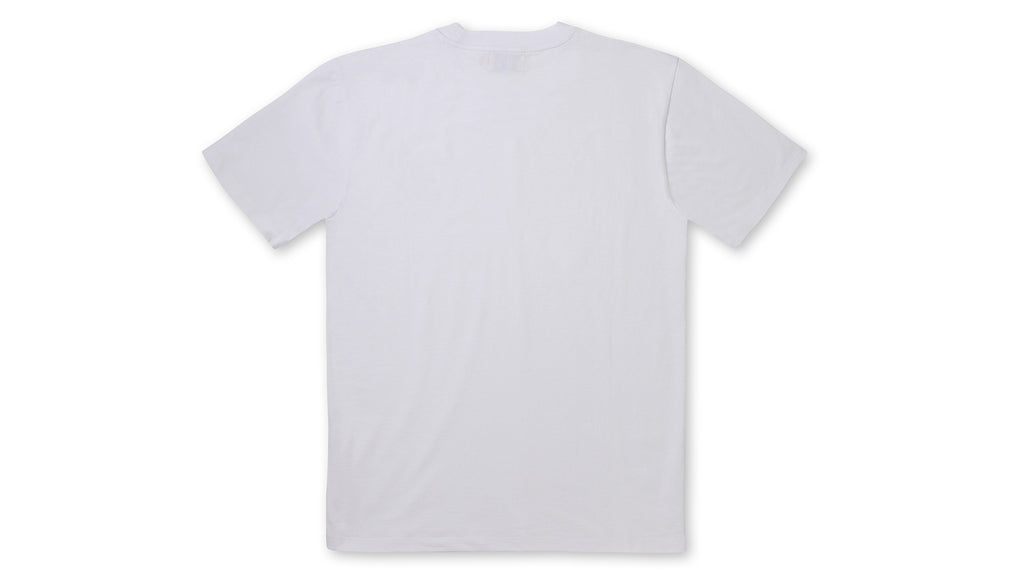 FLOWER LOGO T–SHIRT - BRIGHT WHITE / DOUGLAS FIR