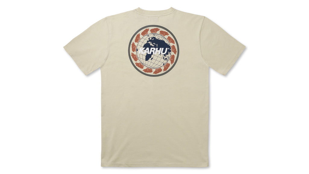 WORLDWIDE T–SHIRT - TURTLEDOVE / BURNT BRICK
