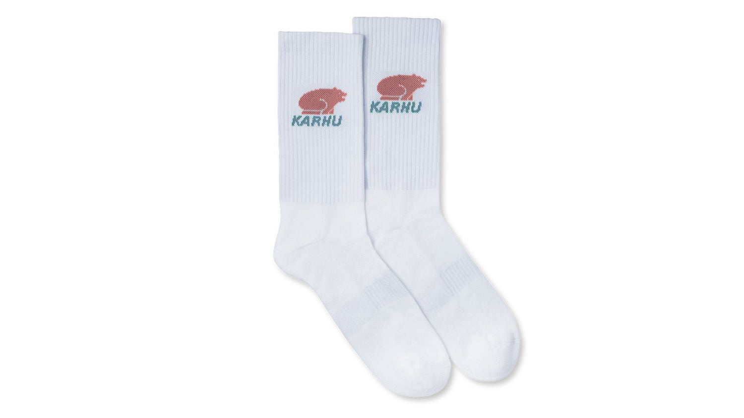 CLASSIC LOGO SOCK - BRIGHT WHITE / BURNT BRICK