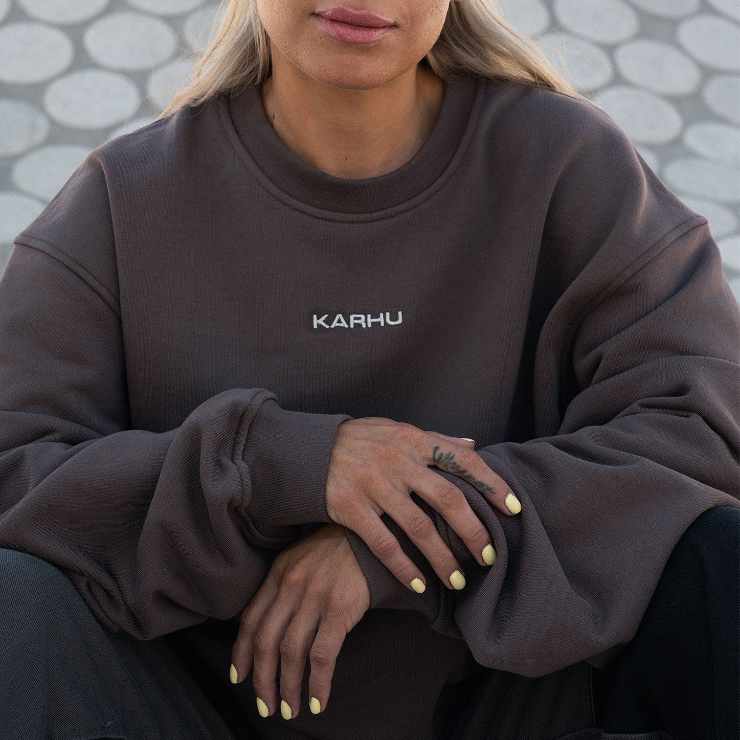 MINI LOGO SWEATSHIRT - COFFEE QUARTZ / ICICLE