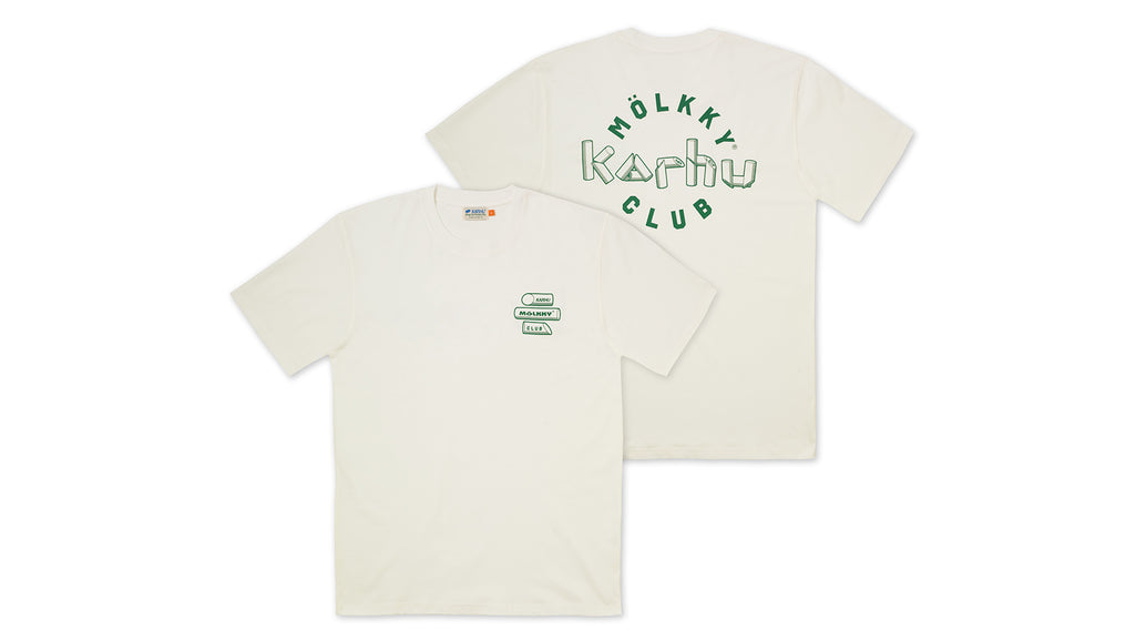 Karhu mölkky pack club t-shirt - sugar swizzle / verdant green