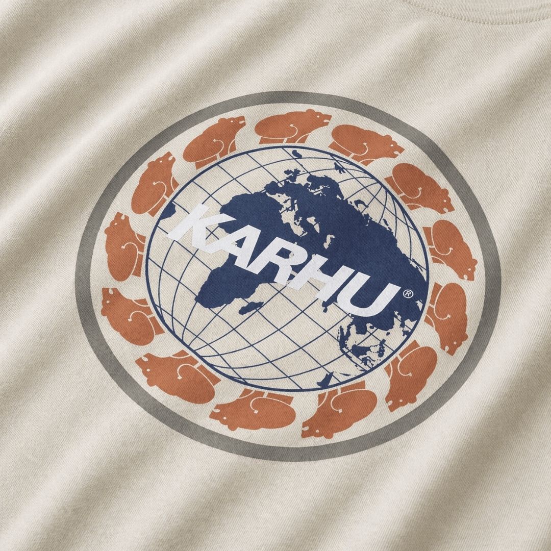 WORLDWIDE T–SHIRT - TURTLEDOVE / BURNT BRICK