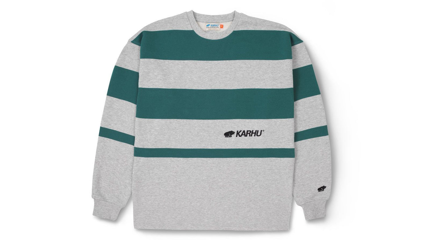 Uni Stripe Sweatshirt Heather Grey/June Bug – Karhu EU