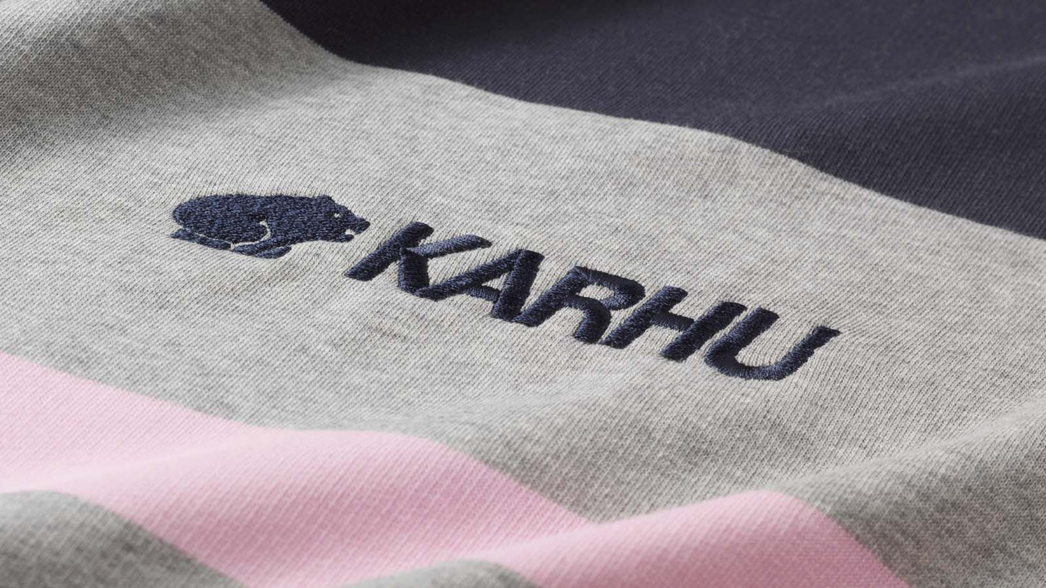 Uni striped sweatshirt - heather grey / roseate spoonbill