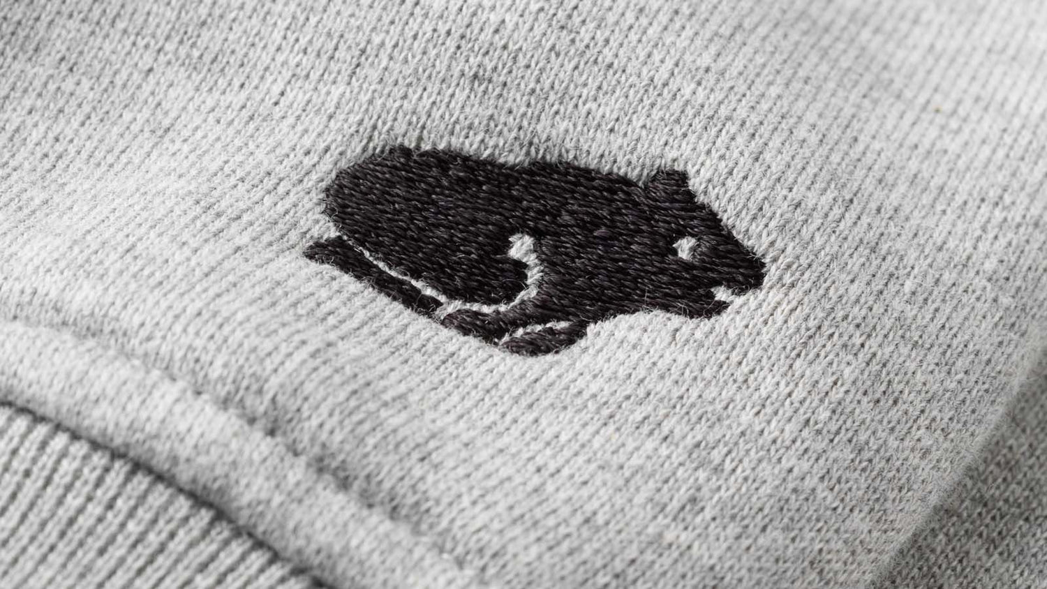 Sport bear logo sweatshirt heather grey jet black details